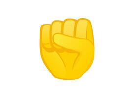 Raised fist icon. Hand gesture vector illustration.