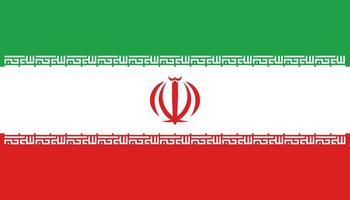 Iran flag vector illustration with official colors and accurate proportion