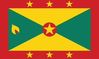 Grenada flag vector illustration with official colors and accurate proportion