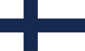 Finland flag vector illustration with official colors and accurate proportion
