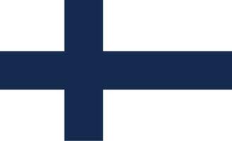 Finland flag vector illustration with official colors and accurate proportion