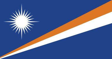 Marshall Island flag vector illustration with official colors and accurate proportion