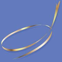 circulo marco de oro cinta con Brillantina ligero efecto elemento. vector