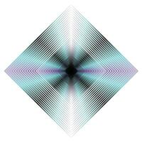 Technology abstract square shape element with glowing lines decoration. vector