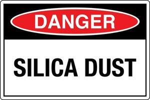 OSHA safety signs marking label standards danger warning caution notice Silica Dust vector