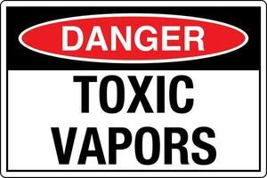 OSHA safety signs marking label standards danger warning caution notice Toxic Vapors vector