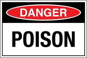 OSHA safety signs marking label standards danger warning caution notice Poison vector