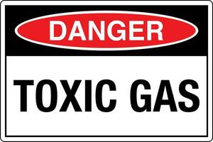 OSHA safety signs marking label standards danger warning caution notice Toxic Gas vector