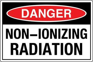 OSHA safety signs marking label standards danger warning caution notice Non-Ionizing Radiation vector