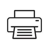 Printer icon on white background. Vector illustration.