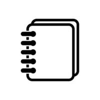 Notebook icon, notepad page icon. vector