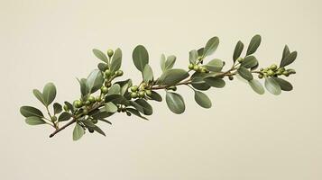 photo of Mistletoe Christmas wrapping paper, AI Generated.