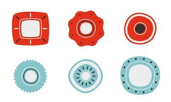 Set of different plates. vector