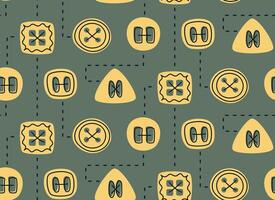 Seamless pattern with yellow buttons. vector