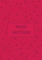 Modern Maze Pattern Cover Design vector