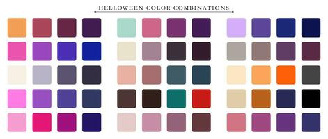 Helloween palette. Trend color palette guide template. An example of a color palette. Forecast of the future color trend. Match color combinations. Vector graphics. Eps 10.