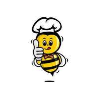 BEE CHEF CARTOON VECTOR