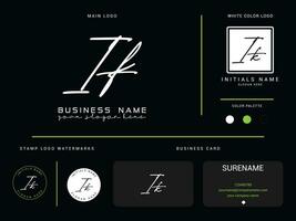 Luxury If Fashion Logo Presentation, Business IF Signature Logo Icon Vector Letter