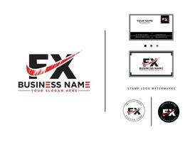 Initial Fx Brush Letter Logo, Unique FX Logo Letter Design vector