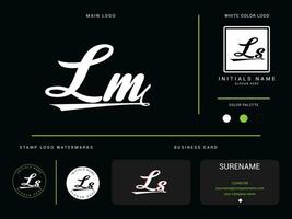 Abstract Lm Logo Branding, Professional Ls Lm Apparel Luxury Letter Logo Icon vector