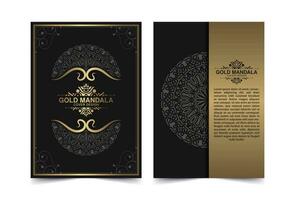 luxury cover background with mandala texture vector