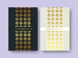 colección de portadas de libros de patrones de adornos de lujo vector