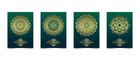 luxury cover background with mandala texture vector