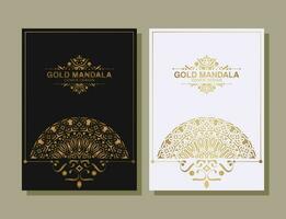 luxury cover background with mandala texture vector