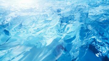 Vivid macro texture of frozen Antarctic iceberg patterns under sunlight photo