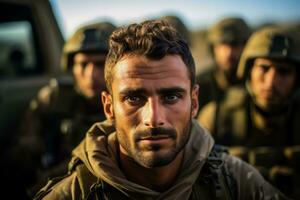 israelí soldados en activo deber durante militar operaciones foto