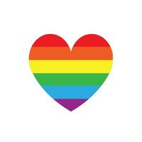 Vector hand drawn lgbt rainbow flag heart