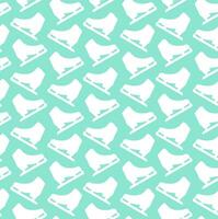Vector seamless pattern of sketch ice skate
