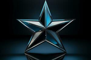 Iron Star Y2K Icon 3D Shapes for Design Projects Posters Banners and Business Cards photo