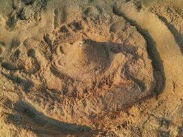 Full frame shot of Beautiful beach sand in the summer sun. photo