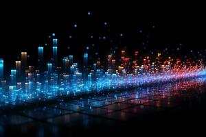 technology light line graphics Generative AI photo