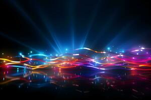 technology light line graphics Generative AI photo