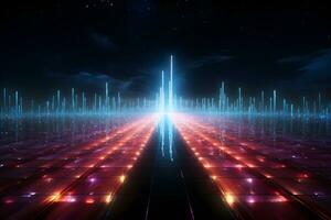 technology light line graphics Generative AI photo