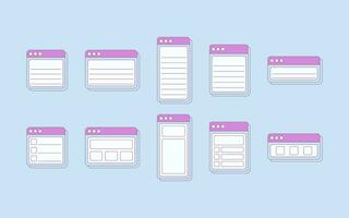 Collection of Note List Window vector