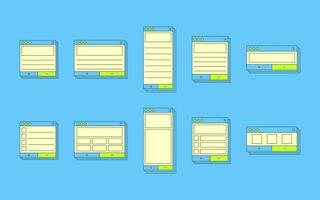Collection of Note List Window vector