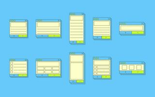 Collection of Note List Window vector