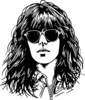 joey ramone, el ramones ilustración vector