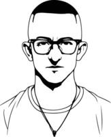 Chester Bennington, Linkin Park illustration vector