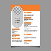 Infographic CV template. Classy employment interview minimalist sample simple applications resume creative vector illustration design. professional corporate curriculum vitae