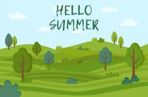 Summer nature background vector