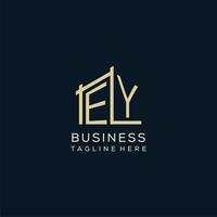 Initial EY logo, clean and modern architectural and construction logo design vector