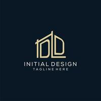 inicial dd logo, limpiar y moderno arquitectónico y construcción logo diseño vector