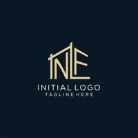 Initial NF logo, clean and modern architectural and construction logo design vector