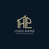 Initial HP logo, clean and modern architectural and construction logo design vector