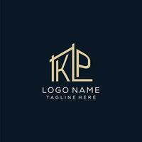 Initial KP logo, clean and modern architectural and construction logo design vector