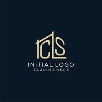 Initial CS logo, clean and modern architectural and construction logo design vector